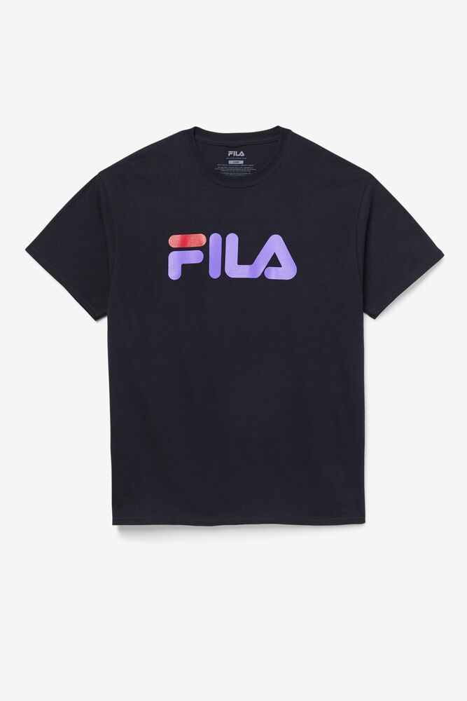 Fila T-Shirt Mens Black - Logo - Philippines 4067193-KB